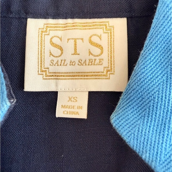 Sail to Sable Navy and Sky Blue Dress. XS - Picture 2 of 9